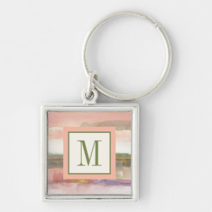 Monogram   Influence of Line and Colour Gold Crop Keychain