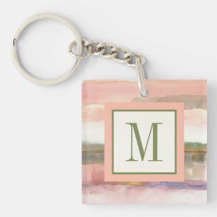 Monogram   Influence of Line and Colour Gold Crop Keychain