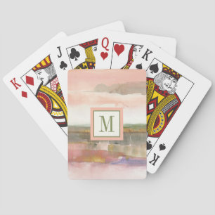 Monogram Influence of Line and Colour Gold Crop Playing Cards