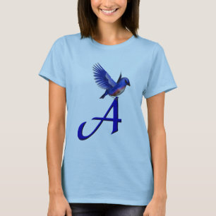 Monogram Initial A Bluebird Shirt