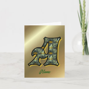 Monogram Initial A Daisies Art Personalized Note Card