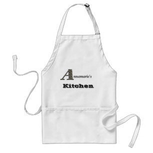 Monogram Initial A Hydrangea Flower Personalized  Standard Apron