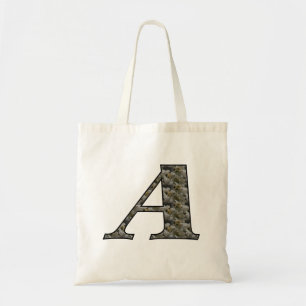 Monogram Initial A Hydrangea Flowers Tote Bag
