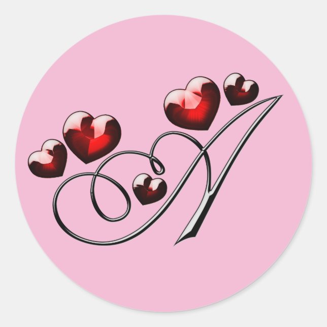 monogram initial A stickers (Front)