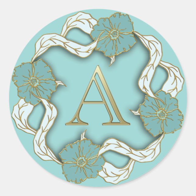 monogram initial A stickers (Front)