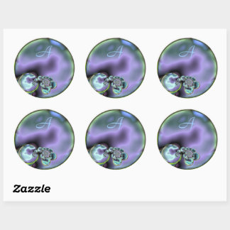 Monogram Initial Abalone Look Sticker