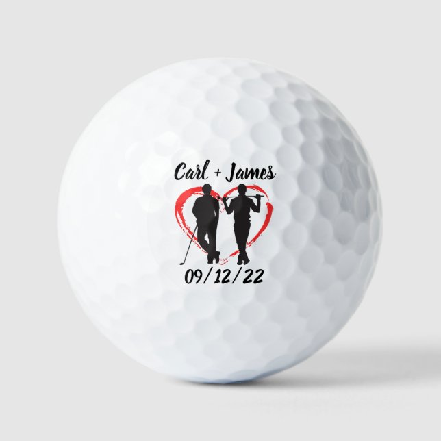 Monogram Initial and Name Personalized  Golf Balls (Front)