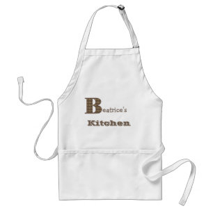 Monogram Initial B Floral Personalized Standard Apron