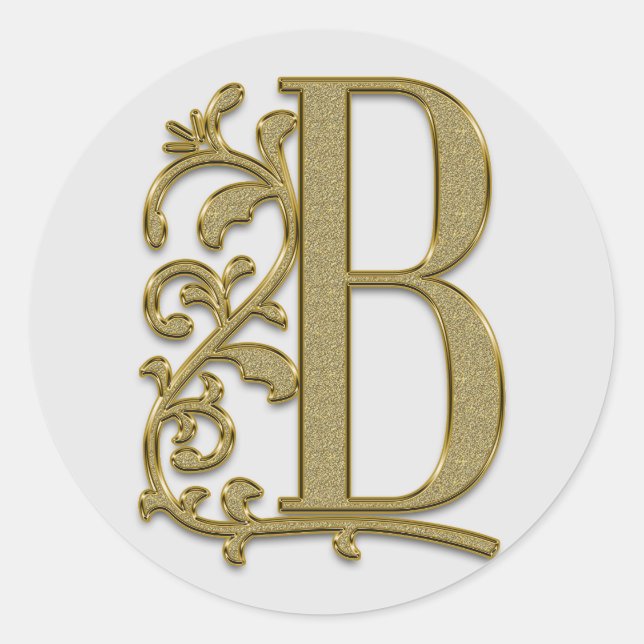 monogram initial B stickers (Front)