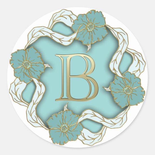 monogram initial B stickers (Front)