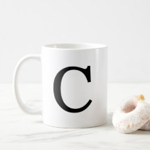 Monogram Initial C Classic Mug, 11 oz