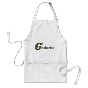Monogram Initial C Daisies Personalized Standard Apron
