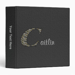 Monogram Initial C Hydrangea Personalized Binder