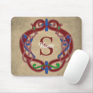 Monogram Initial Celtic Design Personalized Mouse Pad