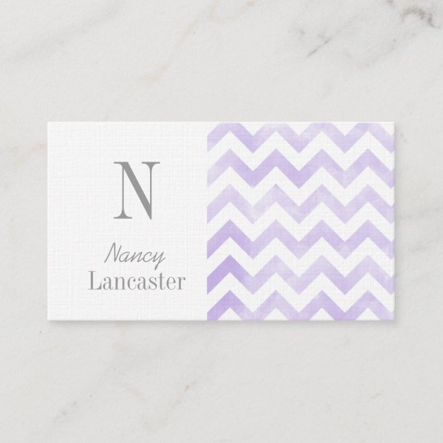 Monogram initial chevron mommy cards (Front)