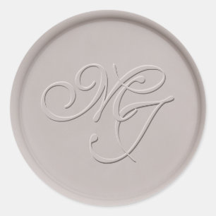 Monogram Initial Clay Wax Seal Sticker