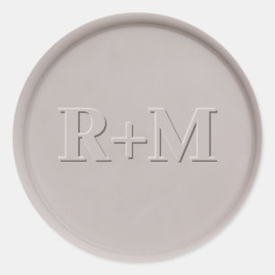 Monogram Initial Clay Wax Seal Sticker