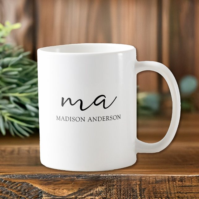 Monogram Initial Coffee Mug (Introducing the Monogram Coffee Mug - a personalized daily companion that transforms your morning)