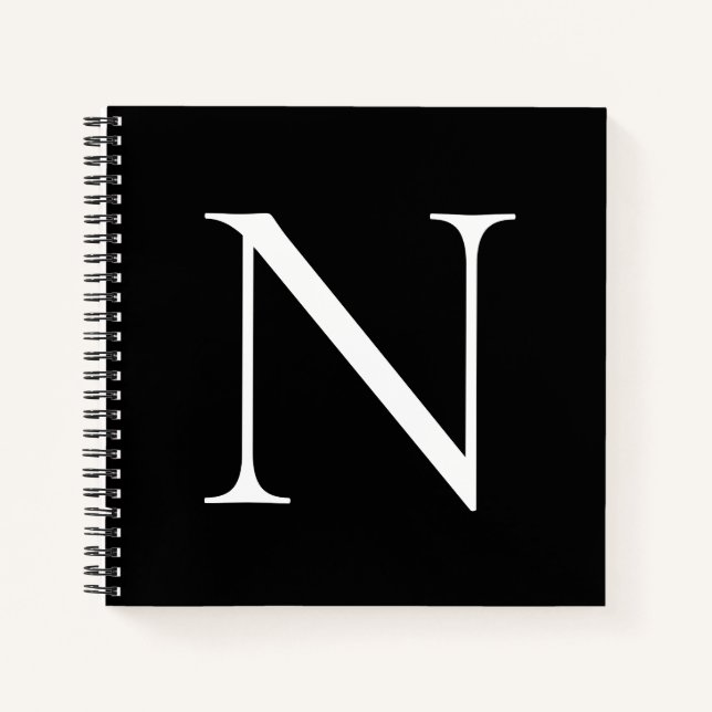 Monogram Initial Customized  Notebook (Front)