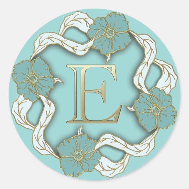 monogram initial E stickers (Front)