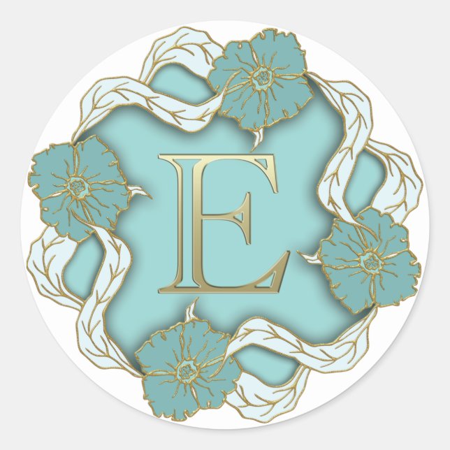 monogram initial E stickers (Front)
