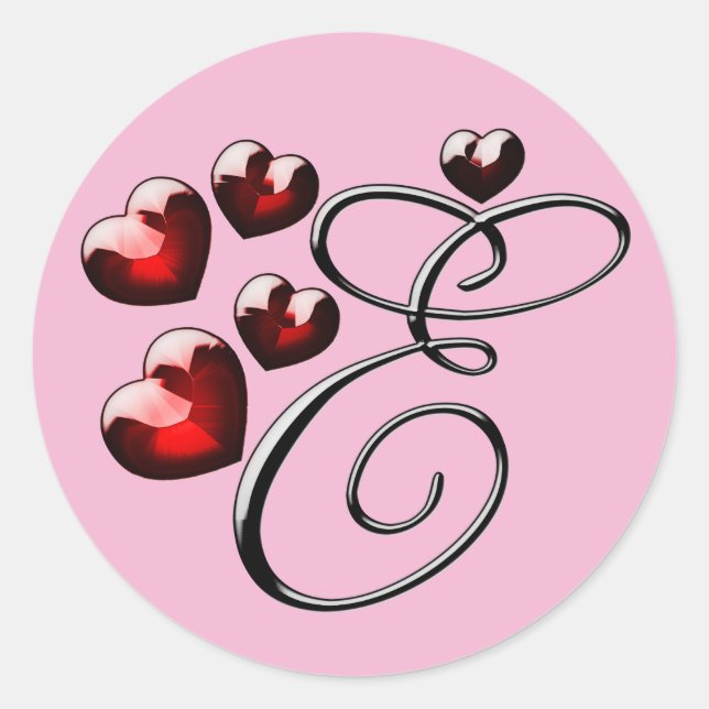 monogram initial E stickers (Front)