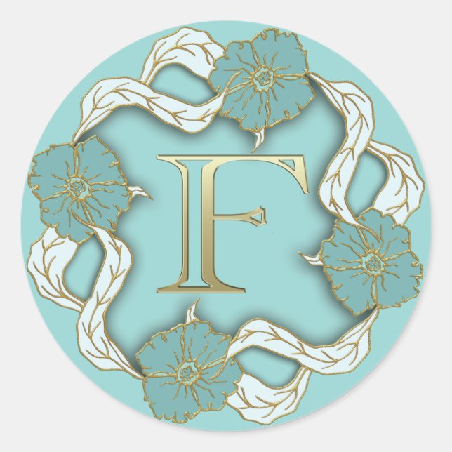 monogram initial F stickers (Front)