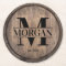 Monogram Initial Family Name Rustic Faux Wooden