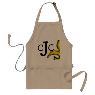 Monogram Initial Fluer de Lis Apron