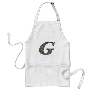 Monogram Initial G Hydrangea Floral Apron