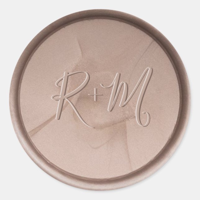 Monogram Initial Hazel Wax Seal Sticker (Front)
