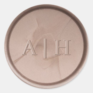 Monogram Initial Hazel Wax Seal Sticker