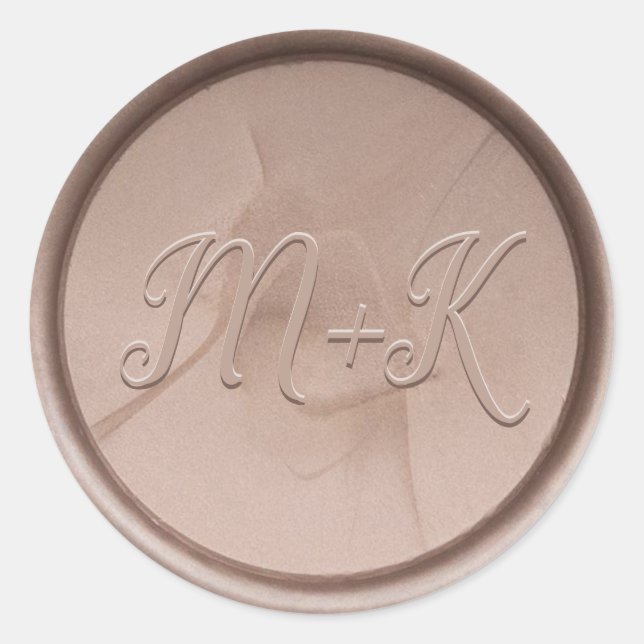 Monogram Initial Hazel Wax Seal Sticker (Front)