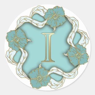 monogram initial I stickers