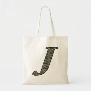 Monogram Initial J Hydrangea Flowers Tote Bag