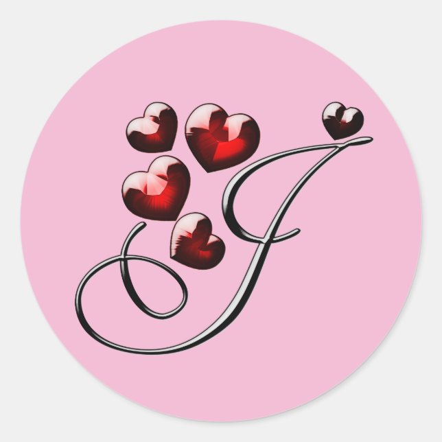 monogram initial J stickers (Front)
