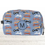 Monogram Initial Kitty Cat Personalized Dopp Kit<br><div class="desc">Lots of lovely little cats for animal lovers.  Original art by Nic Squirrell. Change the monogram initial to personalize.</div>