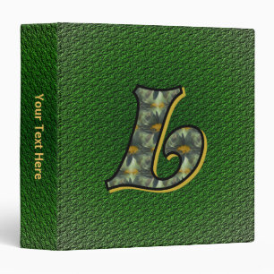 Monogram Initial L Daisies Floral Art Personalized Binder