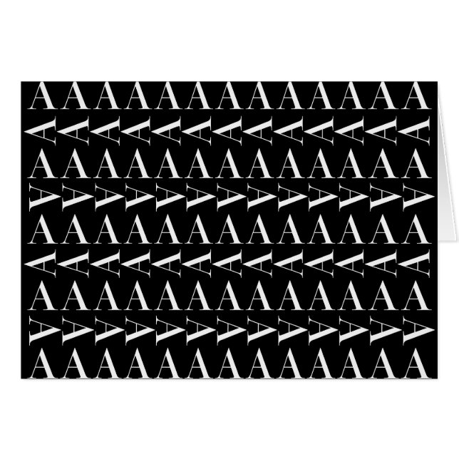 Monogram Initial Letter A (Front Horizontal)