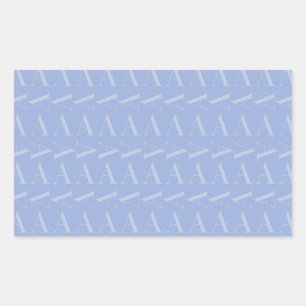 Monogram Initial Letter A, Blue Sticker