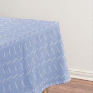 Monogram Initial Letter A, Blue Tablecloth
