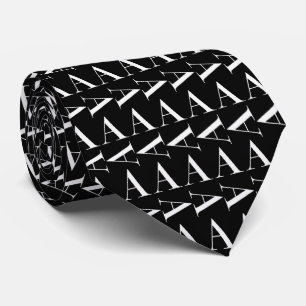 Monogram Initial Letter A, Choose Background Colou Tie