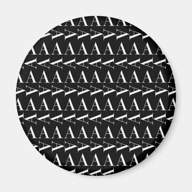 Monogram Initial Letter A Magnet (Front)