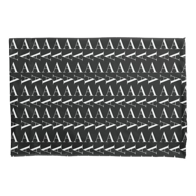 Monogram Initial Letter A Pillowcase (Front)