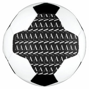 Monogram Initial Letter A Soccer Ball