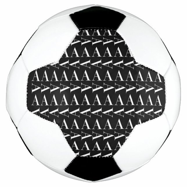 Monogram Initial Letter A Soccer Ball (Front)