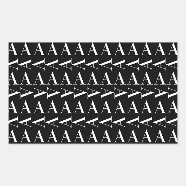 Monogram Initial Letter A Sticker (Front)