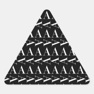 Monogram Initial Letter A Triangle Sticker