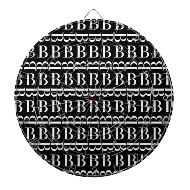 Monogram Initial Letter B Dartboard (Front)