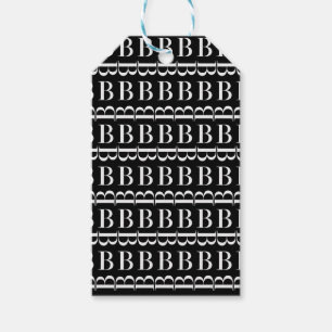 Monogram Initial Letter B Gift Tags